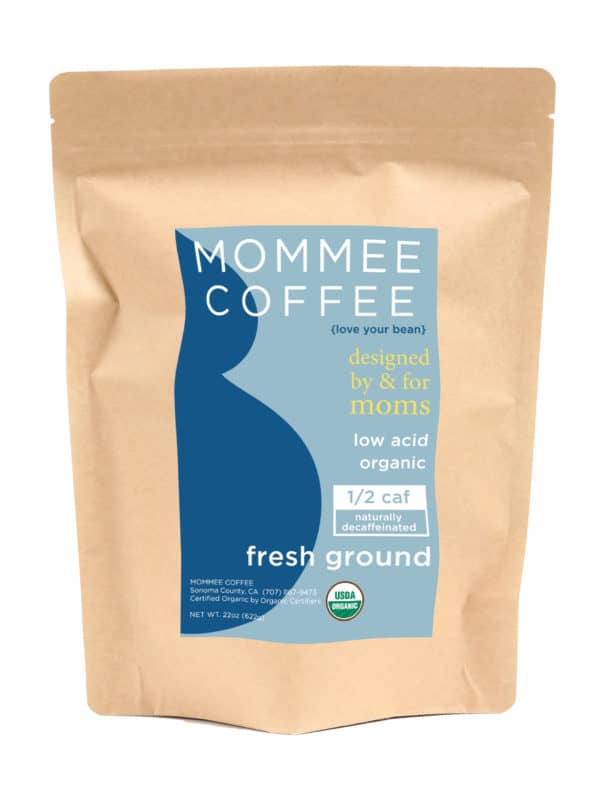 Mommee Coffee 1/2 Caf Ground - 22oz
